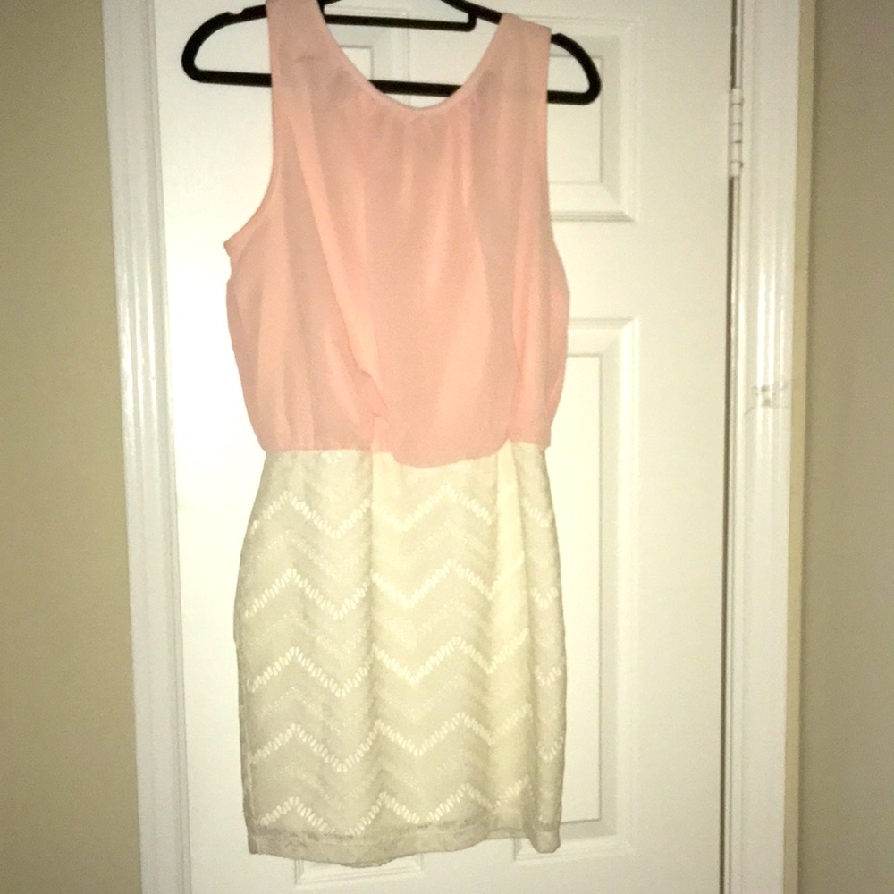 Pink & White Tight Bottom Loose Top Dress